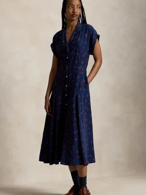 Obrázek produktu Polo Ralph Lauren rozšířené šaty z viskózy námořnická modř