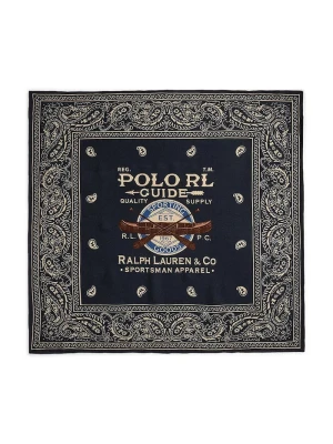 Obrázek produktu Polo Ralph Lauren šátek pánský bavlněný námořnická modř