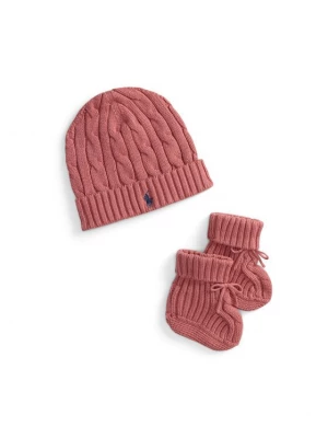 Obrázek produktu Polo Ralph Lauren Set čepice a ponožky 320P01426507 Tmavě růžová