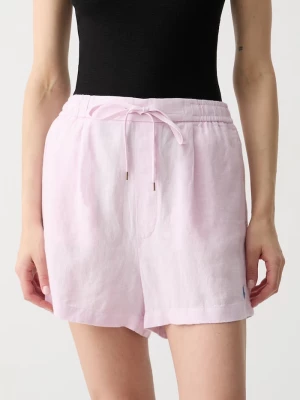 Obrázek produktu Polo Ralph Lauren šortky dámské lněné LINEN-WVN-SHORTS růžová