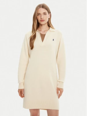 Obrázek produktu Polo Ralph Lauren Úpletové šaty 211A91143003 Krémová Slim Fit