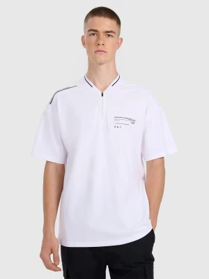 Obrázek produktu Polo tričko oversize pánské - bílé 4F