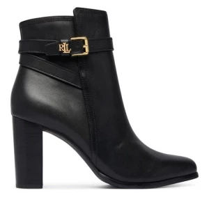 Obrázek produktu Polokozačky LAUREN RALPH LAUREN Brooke II Calfskin Bootie Heel 802974475004 Černá