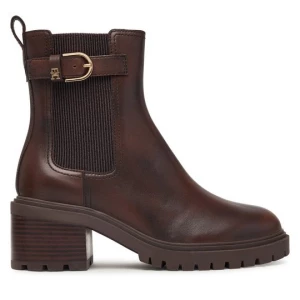 Obrázek produktu Polokozačky Tommy Hilfiger Block Heel Buckled Chelsea Boot FW0FW09577 Tmavě hnědá