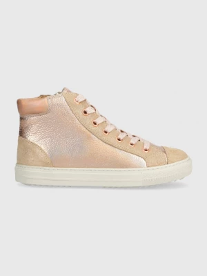 Obrázek produktu Pom D'api Dětské kožené sneakers boty Pom D'api SWAG ZIP LACE růžová
