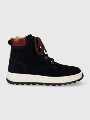 Obrázek produktu Pom D'api Dětské semišové polobotky FLOW BOOTS námořnická modř