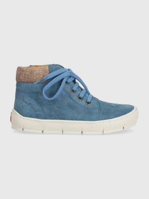 Obrázek produktu Pom D'api Dětské semišové sneakers boty Pom D'api START TOP modrá