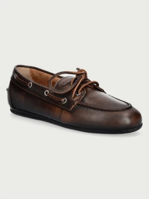 Obrázek produktu Posa Mokasíny dámské kožené Boat Loafer hnědá