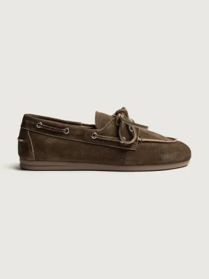 Obrázek produktu Posa Mokasíny dámské semišové Boat Loafer hnědá