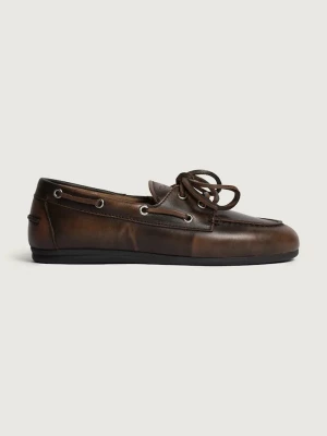 Obrázek produktu Posa mokasíny dámské semišové Boat Loafer hnědá