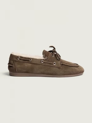 Obrázek produktu Posa Mokasíny dámské semišové Boat Loafer hnědá