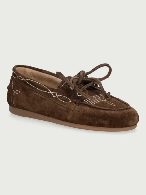 Obrázek produktu Posa Mokasíny dámské semišové Boat Loafer Prairie hnědá