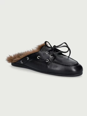 Obrázek produktu Posa Pantofle dámské kožené Boat Loafer Mule černá