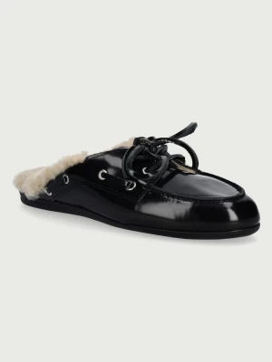Obrázek produktu Posa Pantofle dámské kožené Boat Loafer Mule černá