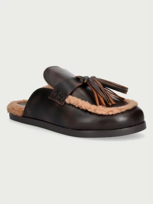 Obrázek produktu Posa pantofle dámské kožené Ranch Tassel Mule hnědá