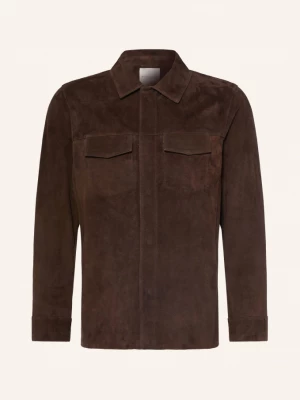 Obrázek produktu Profuomo Kožená Overshirt tmavě hnědá