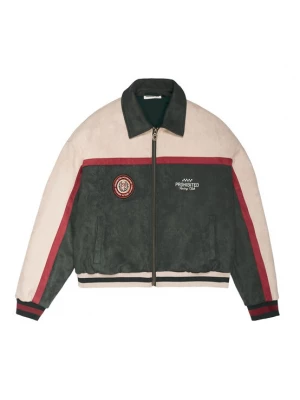 Obrázek produktu Prohibited Přechodná bunda 'Club' krémová / tmavě zelená / ohnivá červená