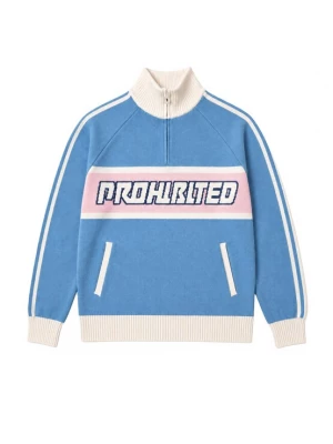 Obrázek produktu Prohibited Svetr 'Letterman' světlemodrá / pink / bílá