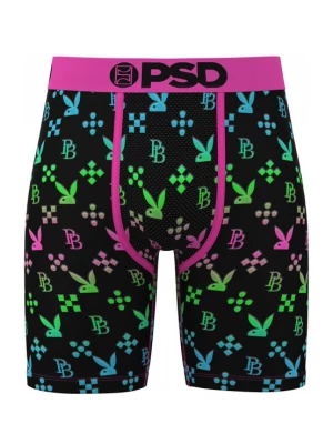 Obrázek produktu PSD Boxerky 'Pleyboy Emblem' světlemodrá / svítivě zelená / pink / černá