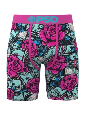 Obrázek produktu PSD Boxerky 'Stacked Roses' modrá / tmavě modrá / světle zelená / pink