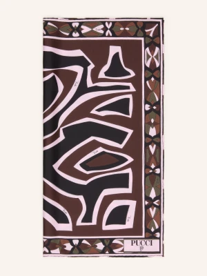 Obrázek produktu Pucci Hedvábný Šátek khaki / světle růžová / černá