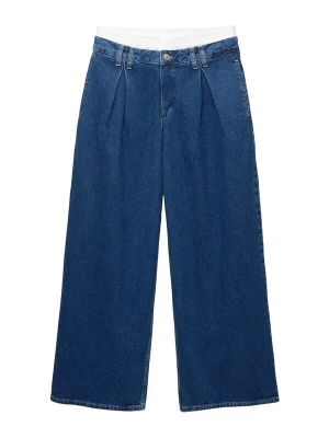 Obrázek produktu Pull&Bear Džíny se sklady v pase tmavě modrá / bílá