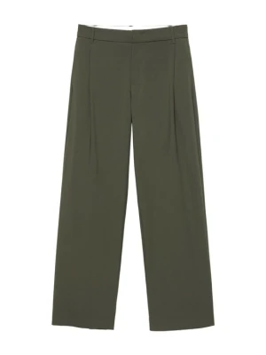 Obrázek produktu Pull&Bear Kalhoty se sklady v pase zelená