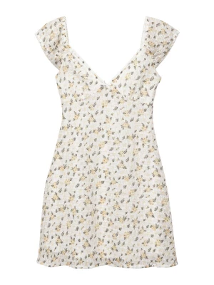 Obrázek produktu Pull&Bear Šaty pastelově žlutá / tmavě zelená / bílá