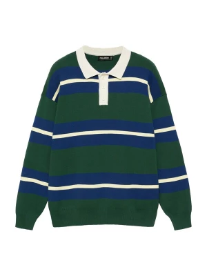 Obrázek produktu Pull&Bear Svetr krémová / modrá / tmavě zelená / bílá