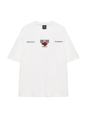 Obrázek produktu Pull&Bear Tričko 'GUNS N' ROSES WORLD TOUR REL' kiwi / červená / černá / offwhite