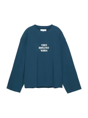 Obrázek produktu Pull&Bear Tričko 'STREET' petrolejová / bílá