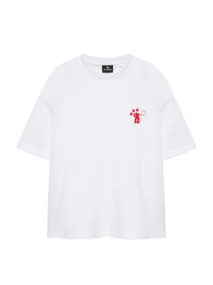 Obrázek produktu Pull&Bear Tričko 'YEHA WORKER MAYO 26' červená / bílá