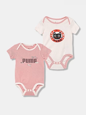 Obrázek produktu Puma Bavlněné kojenecké body Puma MINICATS Newborn 2-Pack Graphic Bodysuit Set INF 2-pack růžová