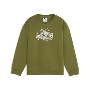 Obrázek produktu PUMA Essentials Graphics Scribble GFX Relaxed Crew Sweatshirt Kids, Shop, Olive Green