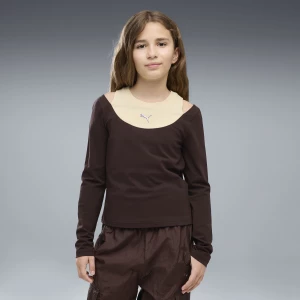 Obrázek produktu PUMA Midnight Shadow Slim Long Sleeve Tee Youth, Clothing, Chocolate Fondue