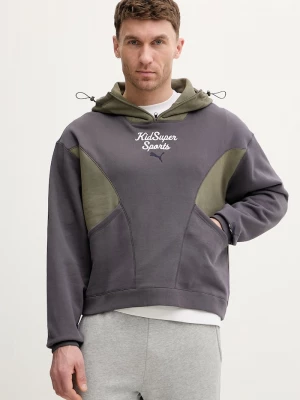 Obrázek produktu Puma mikina s kapucí pánská bavlněná PUMA x KIDSUPER Pants fialová
