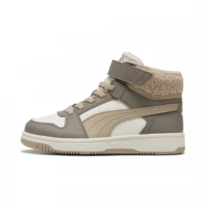 Obrázek produktu PUMA Rebound Slam Mid Cosy Sneakers Kids, Shop, Mouse Gray / Birch / Warm White
