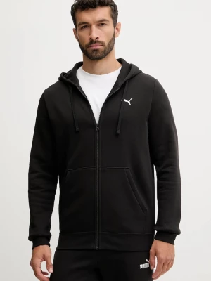Obrázek produktu Puma rozepínací mikina s kapucí pánská s bavlnou černá