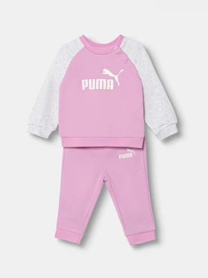Obrázek produktu Puma tepláková souprava dětská s bavlnou MINICATS ESS Raglan Crew Se růžová
