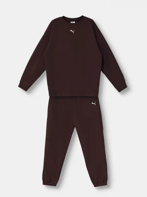 Obrázek produktu Puma teplákový set dětský s bavlnou Loungewear Sweat Suit hnědá