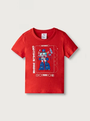 Obrázek produktu Puma tričko dětské bavlněné X TRANSFORMERS Graphic Tee červená