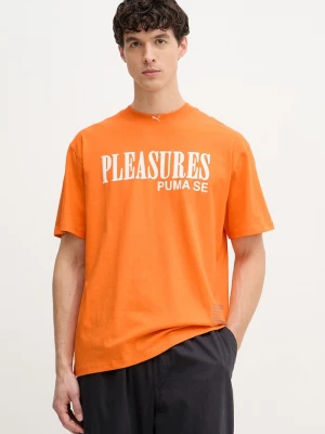 Obrázek produktu Puma tričko pánské bavlněné PUMA x PLEASURES Typo Tee oranžová