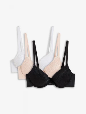Obrázek produktu Push-up podprsenka s jemnou krajkou (3 ks v balení) BonPrix