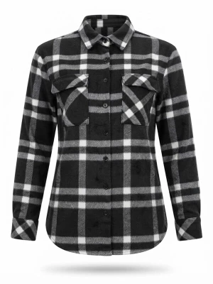 Obrázek produktu Radwa Halenka 'Comfy Heavyweight Flannel Shirt' černá / bílá