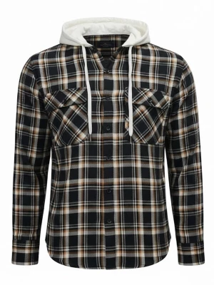 Obrázek produktu Radwa Košile 'Mens flannel with hooddie' černá