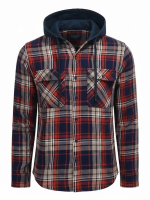 Obrázek produktu Radwa Košile 'Mens flannel with hooddie' červená třešeň