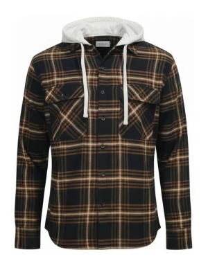 Obrázek produktu Radwa Košile 'Mens flannel with hooddie' hnědá