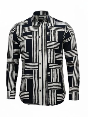 Obrázek produktu Radwa Košile 'Men's Viscose multicolor pattern shirt' černá