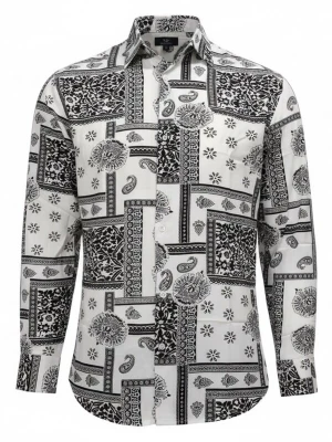 Obrázek produktu Radwa Košile 'Men's Viscose multicolor pattern shirt' přírodní bílá