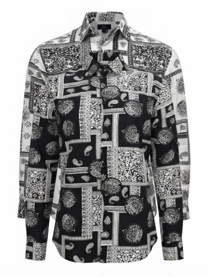 Obrázek produktu Radwa Košile 'Viscos floral pattern 2pc' černý melír / bílý melír